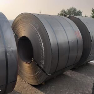 Close-up of Hot Rolled Steel Coil surface (mill scale), suitable for structural and pipe manufacturing applications