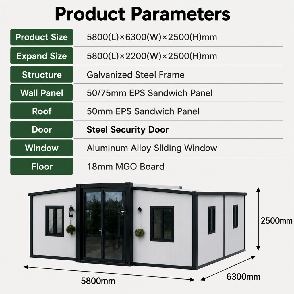 Expandable Folding Container House Render 6