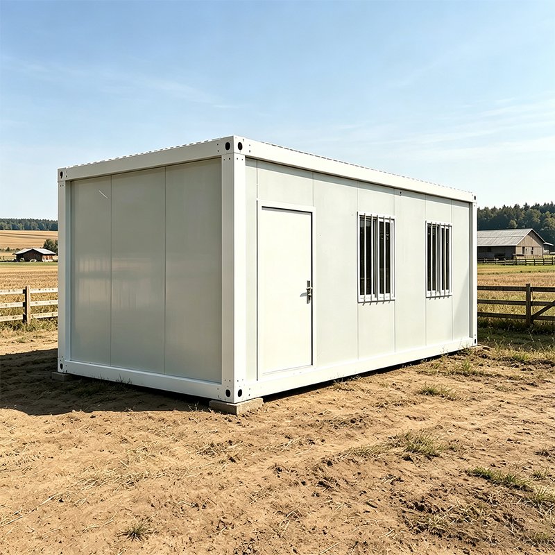 Flat Pack Container House Front Door View